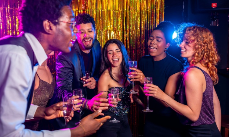 Happy guests at a bachelor and bachelorette party in San Jose
